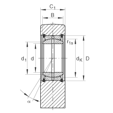 液壓桿端軸承 GF60-DO, 根據(jù) DIN ISO 12 240-4 標(biāo)準(zhǔn)，帶焊接面，需維護(hù)