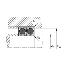 主軸軸承 HCB7219-C-T-P4S, 調(diào)節(jié)，成對或單元安裝，接觸角 α = 15°，陶瓷球，限制公差